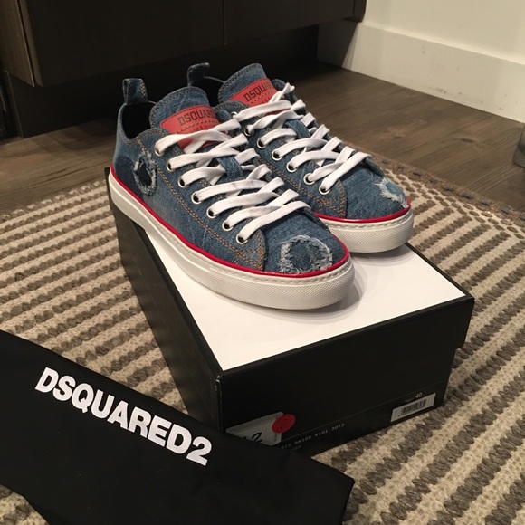Dsquared Shoes | Dsquared2 Men's Denim Sneaker ( Navy) Size 40 | Color: Blue | Size: 40 | Sashanewyork's Closet